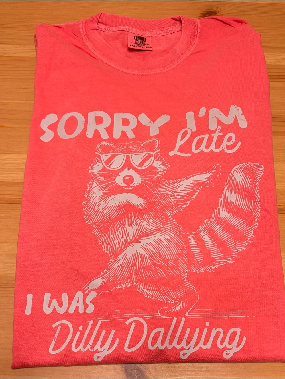 “Sorry I'm Late I Was Dilly Dallying” T-Shirt, 2XL Unisex